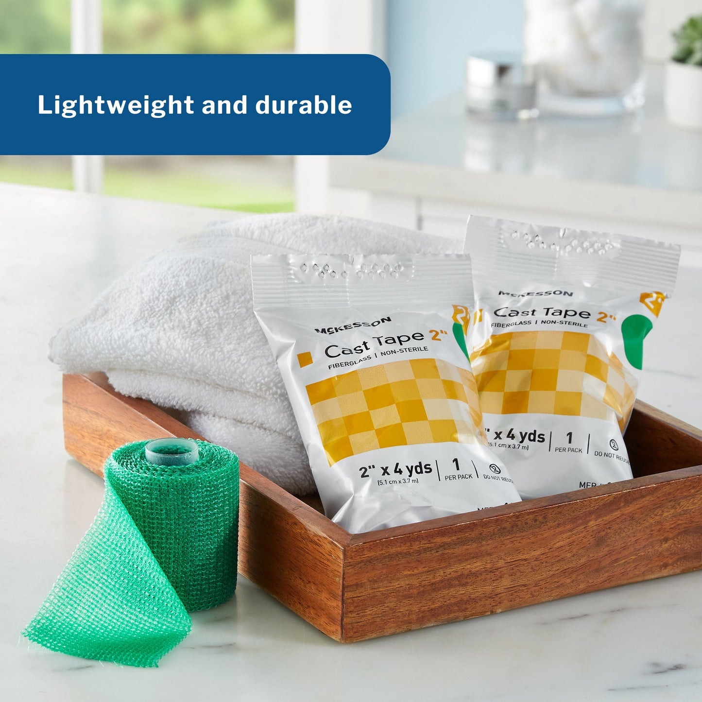 Cast Tape McKesson 2 Inch X 12 Foot Fiberglass Green, Packaging Type- Box