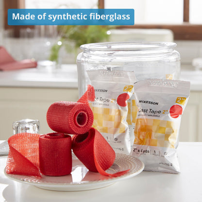 Cast Tape McKesson 2 Inch X 12 Foot Fiberglass Red, Packaging Type- Box