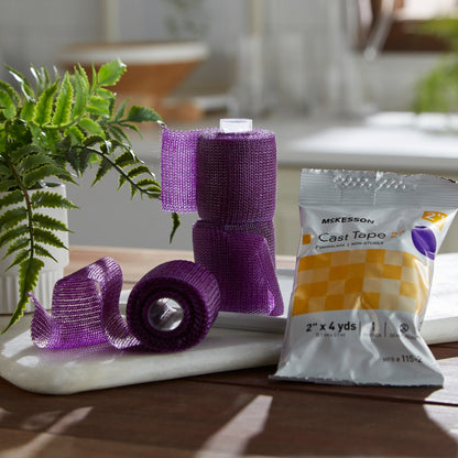 Cast Tape McKesson 2 Inch X 12 Foot Fiberglass Purple, Packaging Type- Box