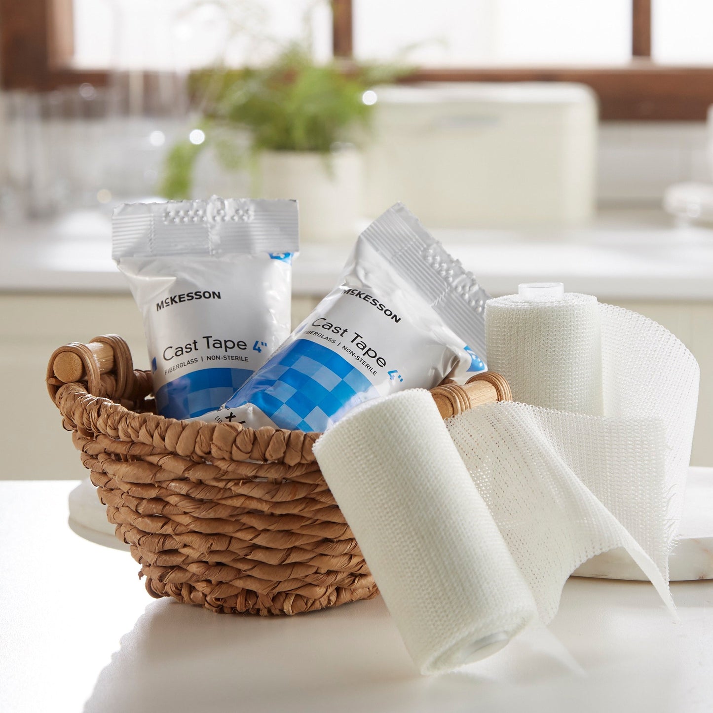 Cast Tape McKesson 4 Inch X 12 Foot Fiberglass White, Packaging Type- Box