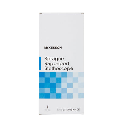 Sprague Stethoscope McKesson Black 2-Tube 16 Inch Tube Double Sided Chestpiece, Packaging Type- Each