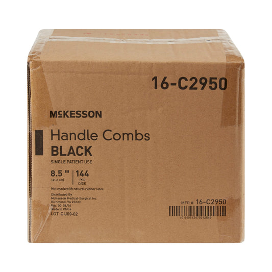 Handle Comb McKesson 8.5 Inch Black Polypropylene, Packaging Type- Each