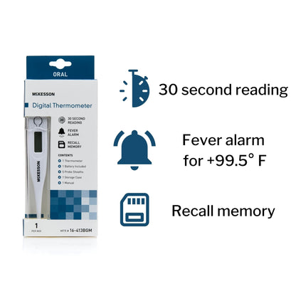 Digital Stick Thermometer McKesson Oral Probe Handheld, Packaging Type- Box