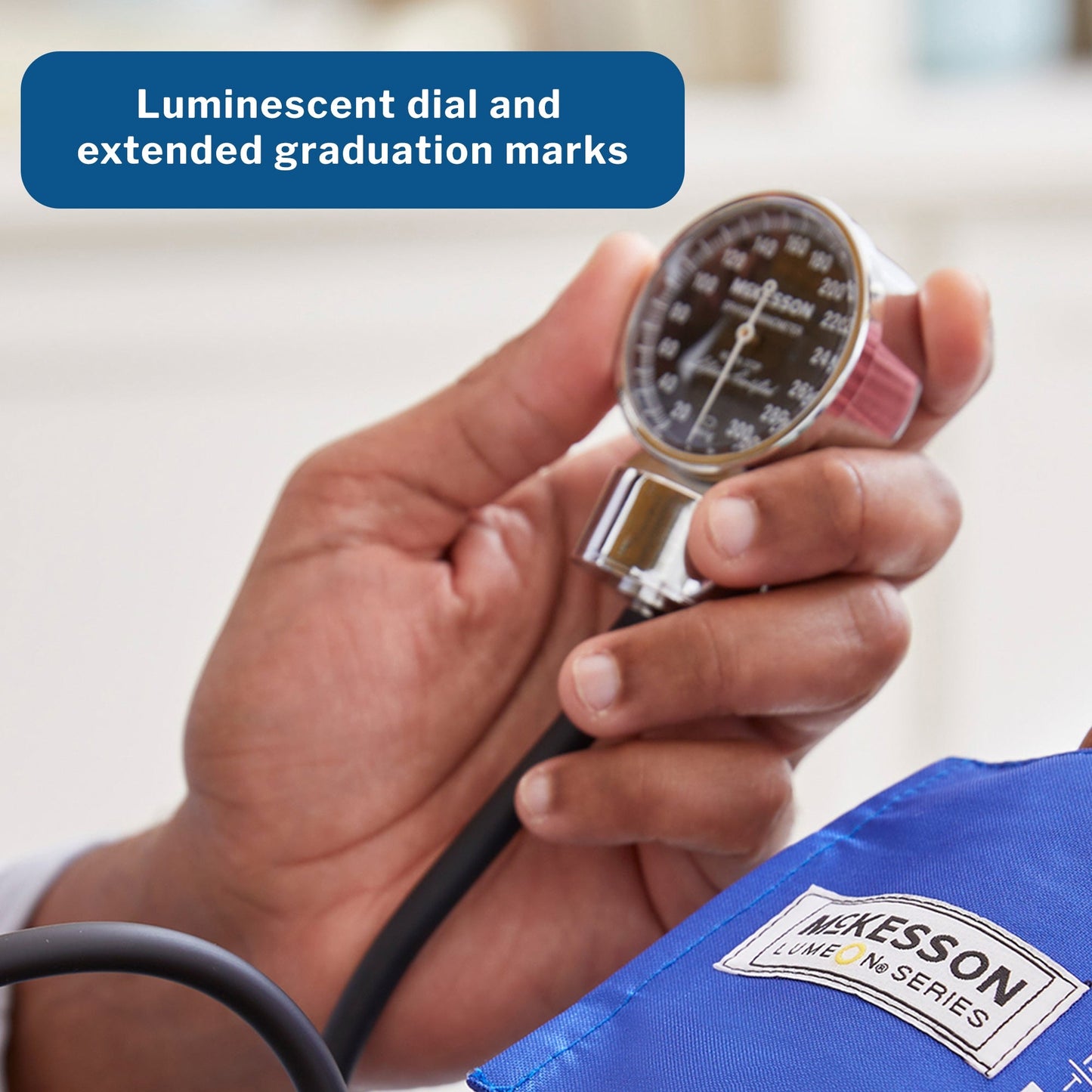 Aneroid Sphygmomanometer Unit McKesson LUMEON Small Adult Cuff Nylon Cuff 19 - 27 cm Pocket Aneroid, Packaging Type- Box