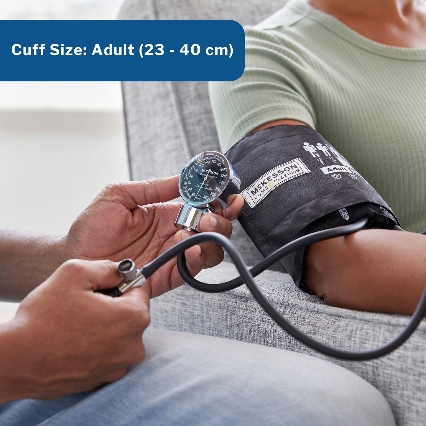 Aneroid Sphygmomanometer Unit McKesson LUMEON Adult Cuff Nylon Cuff 23 - 40 cm Pocket Aneroid, Packaging Type- Box