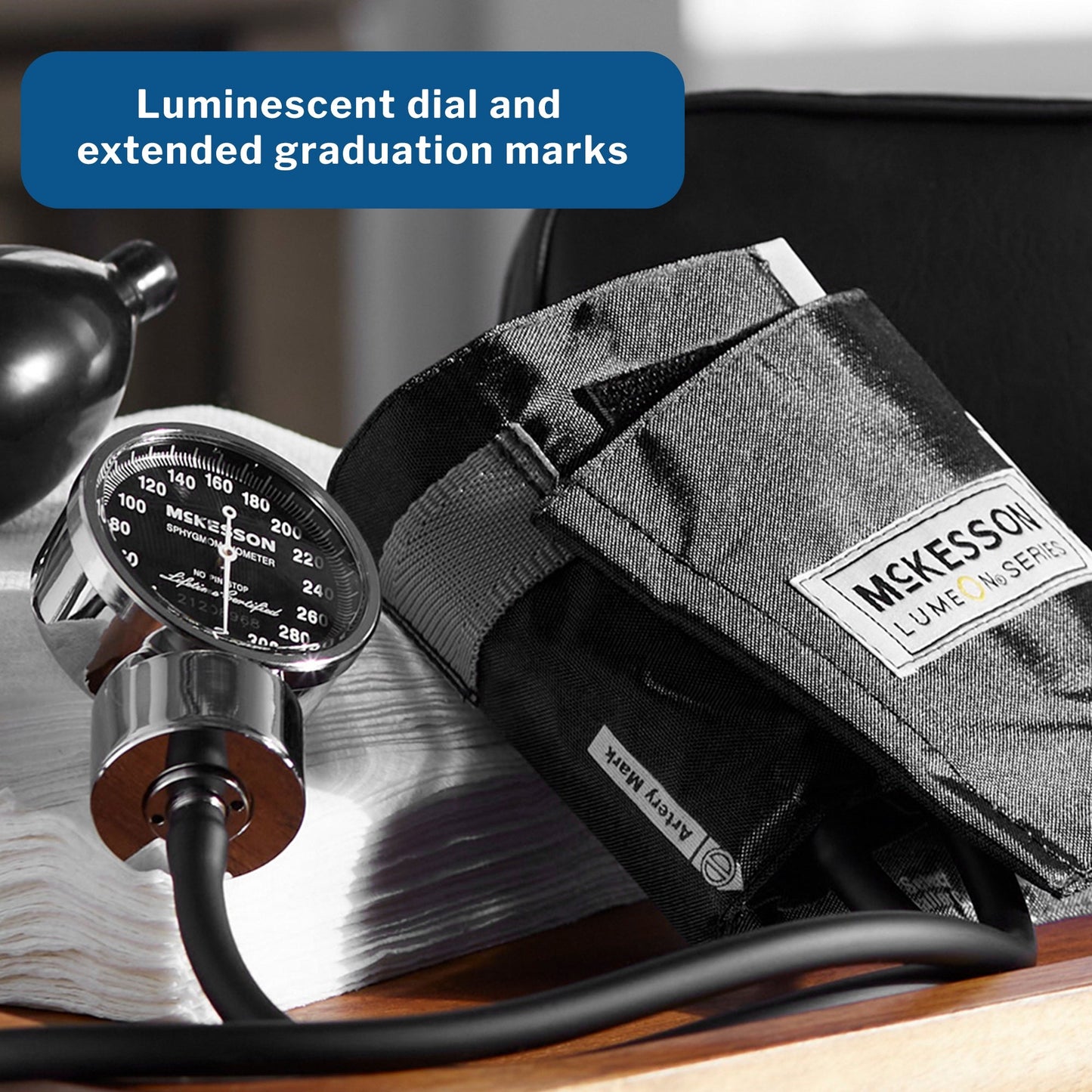 Aneroid Sphygmomanometer Unit McKesson LUMEON Adult Cuff Nylon Cuff 23 - 40 cm Pocket Aneroid, Packaging Type- Box