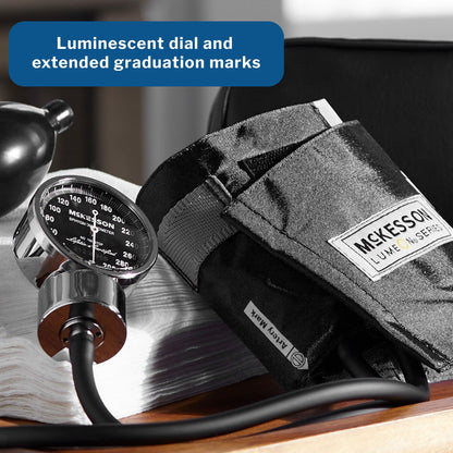 Aneroid Sphygmomanometer Unit McKesson LUMEON Adult Cuff Nylon Cuff 23 - 40 cm Pocket Aneroid, Packaging Type- Box
