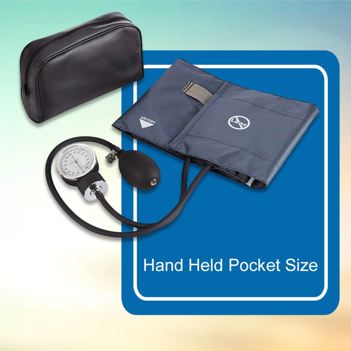 Aneroid Sphygmomanometer Unit McKesson Brand Large Adult Cuff Nylon Cuff 34 - 50 cm Pocket Aneroid, Packaging Type- Box