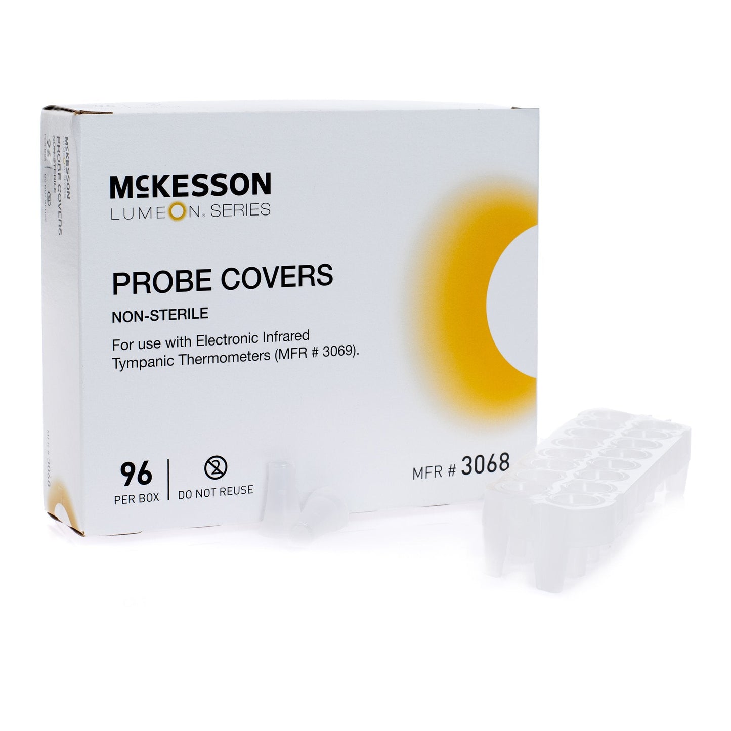 Tympanic Thermometer Probe Cover McKesson LUMEON For use with Tympanic Thermometers 96 per Box, Packaging Type- Box