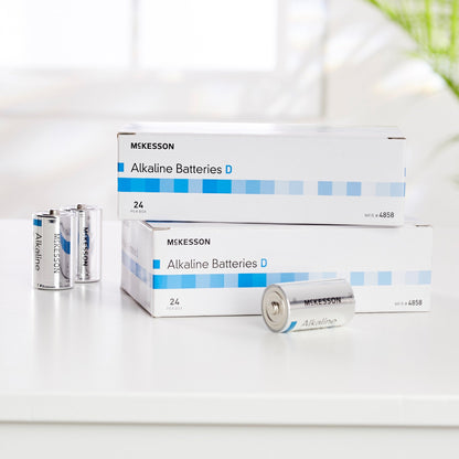 Alkaline Battery McKesson D Cell 1.5V Disposable 24 Pack, Packaging Type- Box