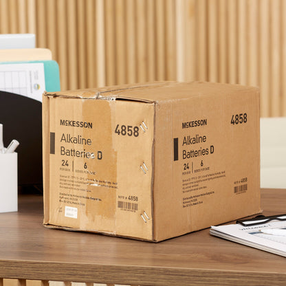 Alkaline Battery McKesson D Cell 1.5V Disposable 24 Pack, Packaging Type- Box