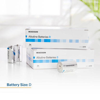 Alkaline Battery McKesson D Cell 1.5V Disposable 24 Pack, Packaging Type- Box