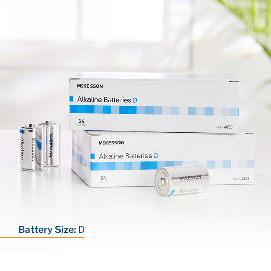 Alkaline Battery McKesson D Cell 1.5V Disposable 24 Pack, Packaging Type- Box