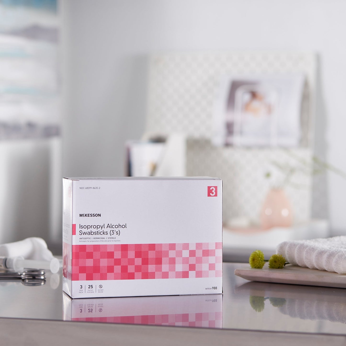 Impregnated Swabstick McKesson 70% Strength Isopropyl Alcohol Individual Packet Sterile, Packaging Type- Box