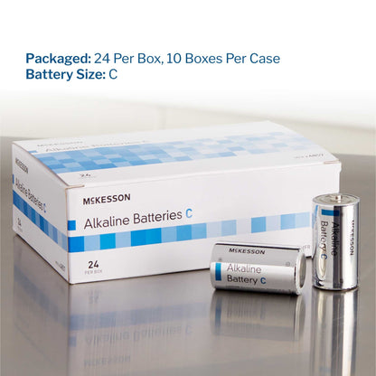 Alkaline Battery McKesson C Cell 1.5V Disposable 24 Pack, Packaging Type- Box