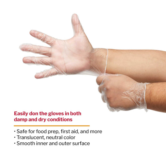 Exam Glove McKesson Confiderm X-Large NonSterile Vinyl Standard Cuff Length Smooth Clear Not Rated, Packaging Type- Box