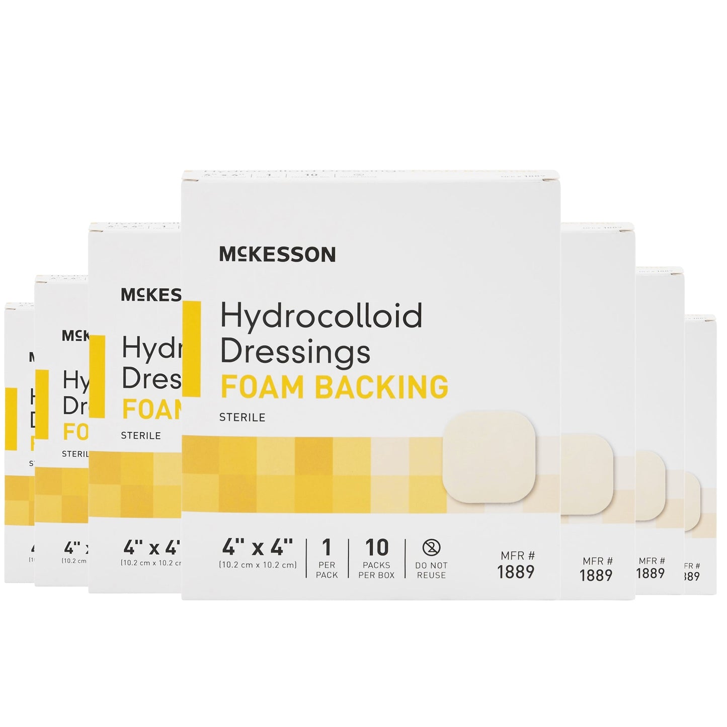 Hydrocolloid Dressing McKesson Foam Backing 4 X 4 Inch Square Hydrocolloid / Foam, Packaging Type- Box