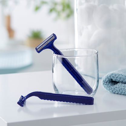 Personal Razor with Lubricating Strip McKesson Single Edge Twin Blade NonSterile Disposable, Packaging Type- Box