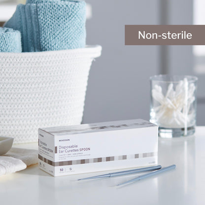 Ear Curette McKesson Handle with Grooves 2 mm Tip Cup Tip, Packaging Type- Box