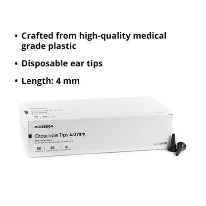 Ear Speculum Tip Plastic 4 mm Disposable, Packaging Type- Box