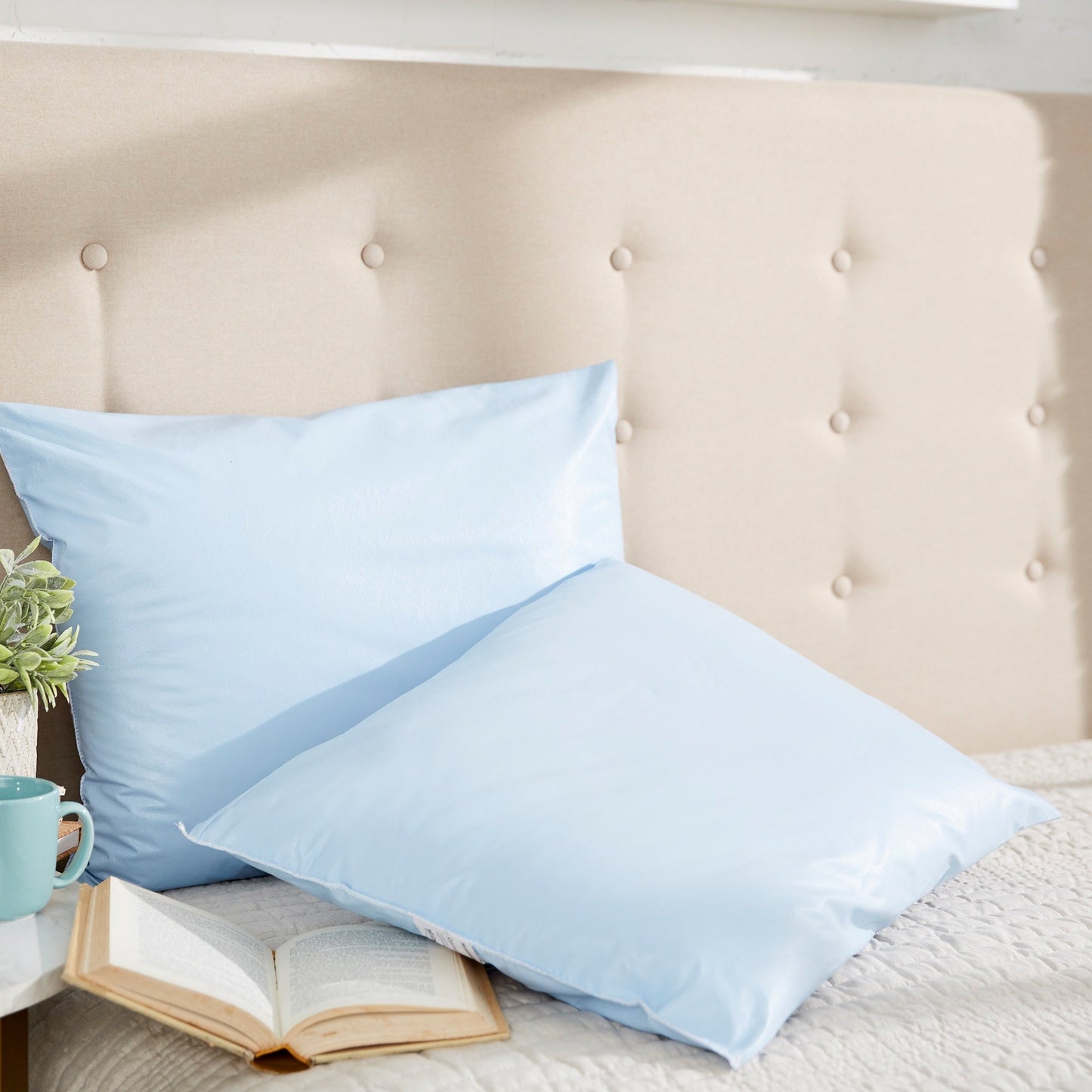 Bed Pillow McKesson 19 X 25 Inch Blue Reusable, Packaging Type- Each