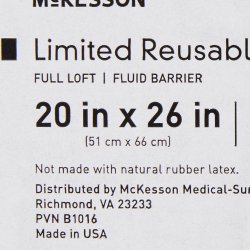 Bed Pillow McKesson 20 X 26 Inch Blue Reusable, Packaging Type- Each