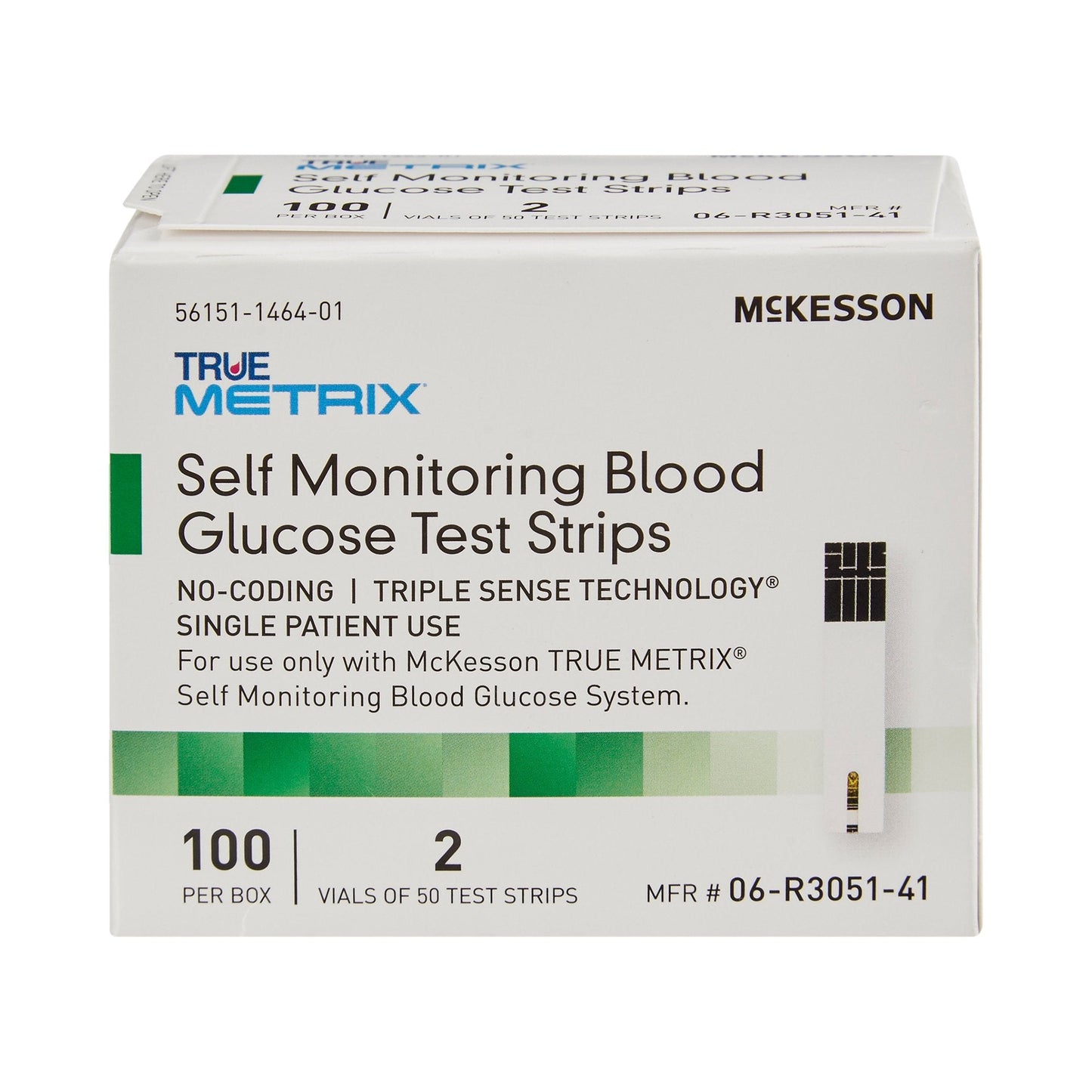Blood Glucose Test Strips McKesson TRUE METRIX 100 Strips per Pack, Packaging Type- Box
