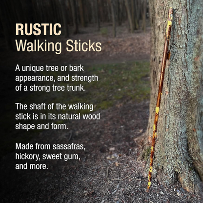Walking Stick Brazos Free Form Wood 55 Inch Height Hawthorn