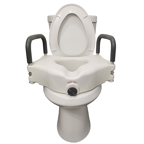 Bathroom Perfect 5  Raised Toilet Seat w/Lock&Arms  Cs/2