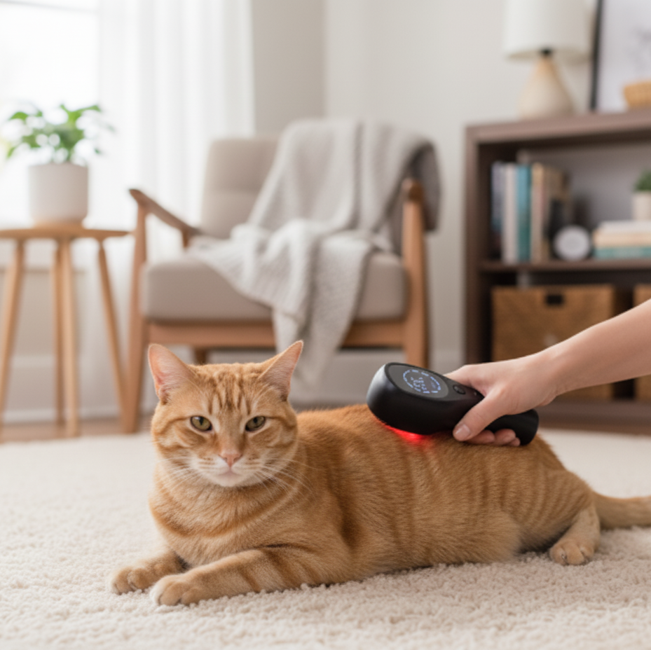 PurrEase Red Light Therapy Wand – Gentle Joint & Mobility Relief for Cats