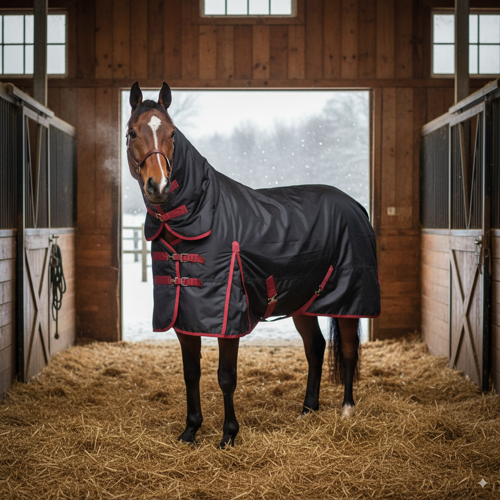 FrostGuard 1680D Winter Horse Blanket – Durable Outdoor Warmth & Protection
