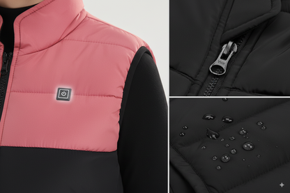 Women’s Heated Vest – Electric Winter Warm Jacket, 9 Heating Zones