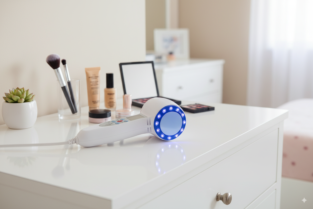 LumiTherm Facial Massager – Hot & Cold Skin Rejuvenation for Wrinkles