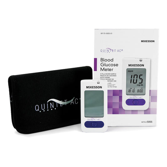 Blood Glucose Meter QUINTET AC 5 Second Results Stores up to 500 Results No Coding Required, Packaging Type - Each