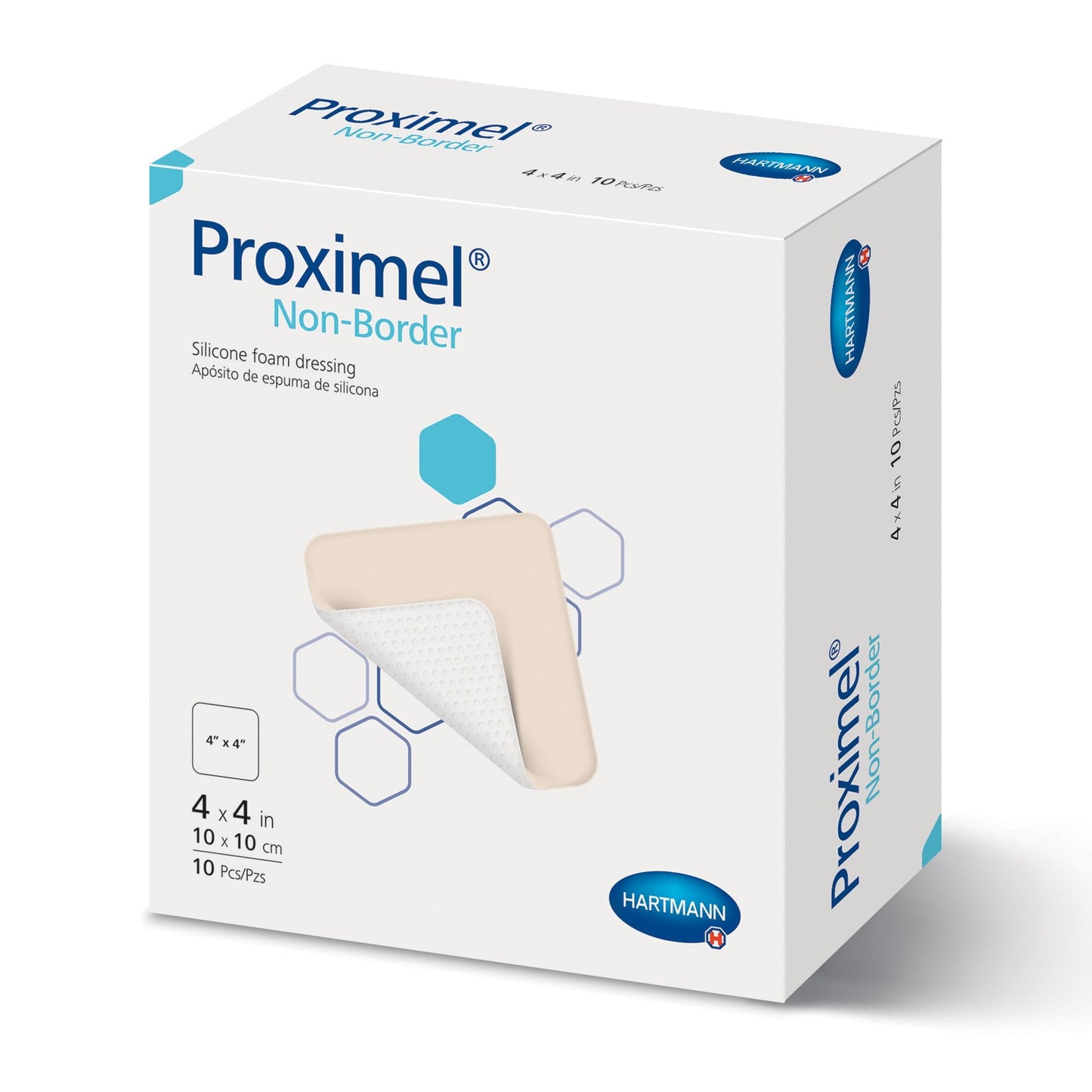 Foam Dressing Proximel Basic Non-Border 4 X 4 Inch Without Border Waterproof Film Backing Nonadhesive Square Sterile,  Packaging Type- Each