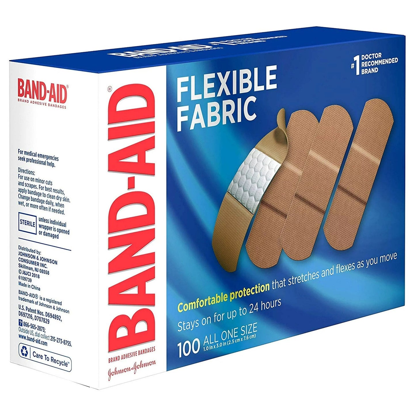 Adhesive Strip Band-Aid 1 X 3 Inch Fabric Rectangle Tan Sterile,  Packaging Type- Each