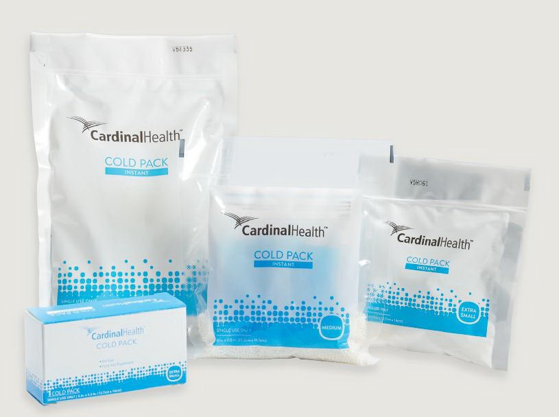Instant Cold Pack Cardinal Health Non-Sweat General Purpose Large 6 X 9 Inch Plastic / Ammonium Nitrate / Water Disposable, Packaging Type- Case