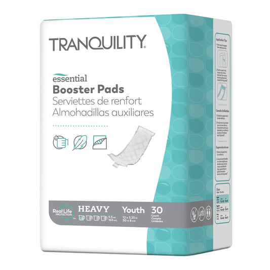 Booster Pad Tranquility Essential 3-1/2 X 12 Inch Heavy Absorbency Super Absorbent Core One Size Fits Most, Packaging Type- Case