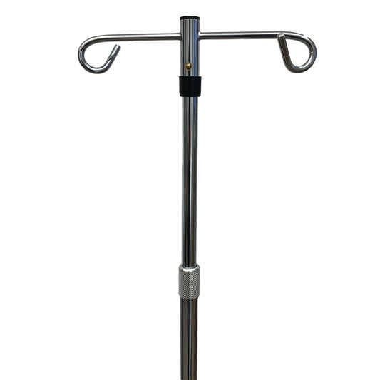 IV Stand Floor Stand McKesson 2-Hook 4-Legs, Dual-Wheel Nylon Casters, 22 Inch Epoxy-Coated Steel Base, Packaging Type- Each