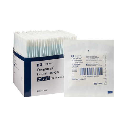 I.V. Sponge Dermacea 2 X 2 Inch 6-Ply Sterile 2 per Pack, Packaging Type- Box