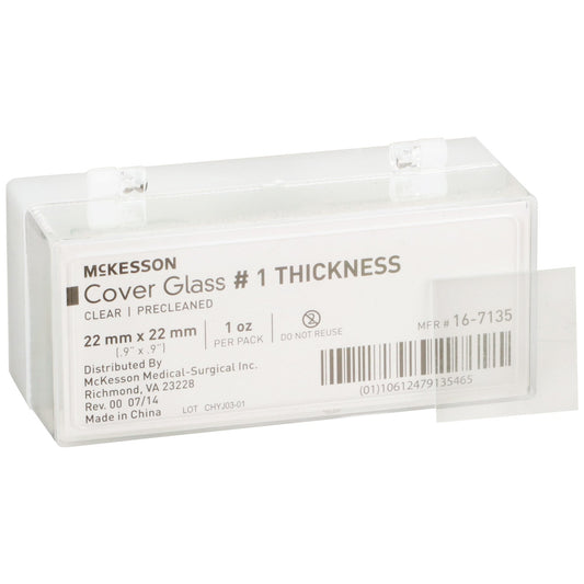 Cover Glass McKesson Square No. 1 Thickness 22 X 22 mm, Packaging Type- Box
