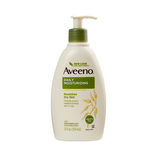 Hand and Body Moisturizer Aveeno 12 oz. Pump Bottle Unscented Lotion, Packaging Type- Each