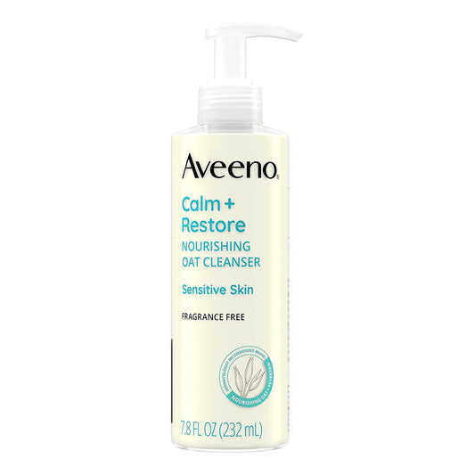 Facial Cleanser Aveeno Calm+Restore Liquid 7.8 oz. Pump Bottle Unscented, Packaging Type- Each