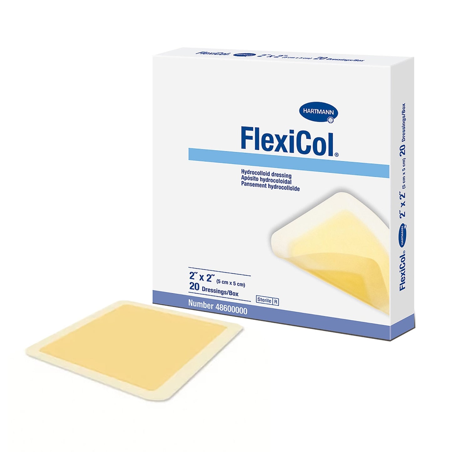 Hydrocolloid Dressing FlexiCol 2 X 2 Inch Square,  Packaging Type- Each