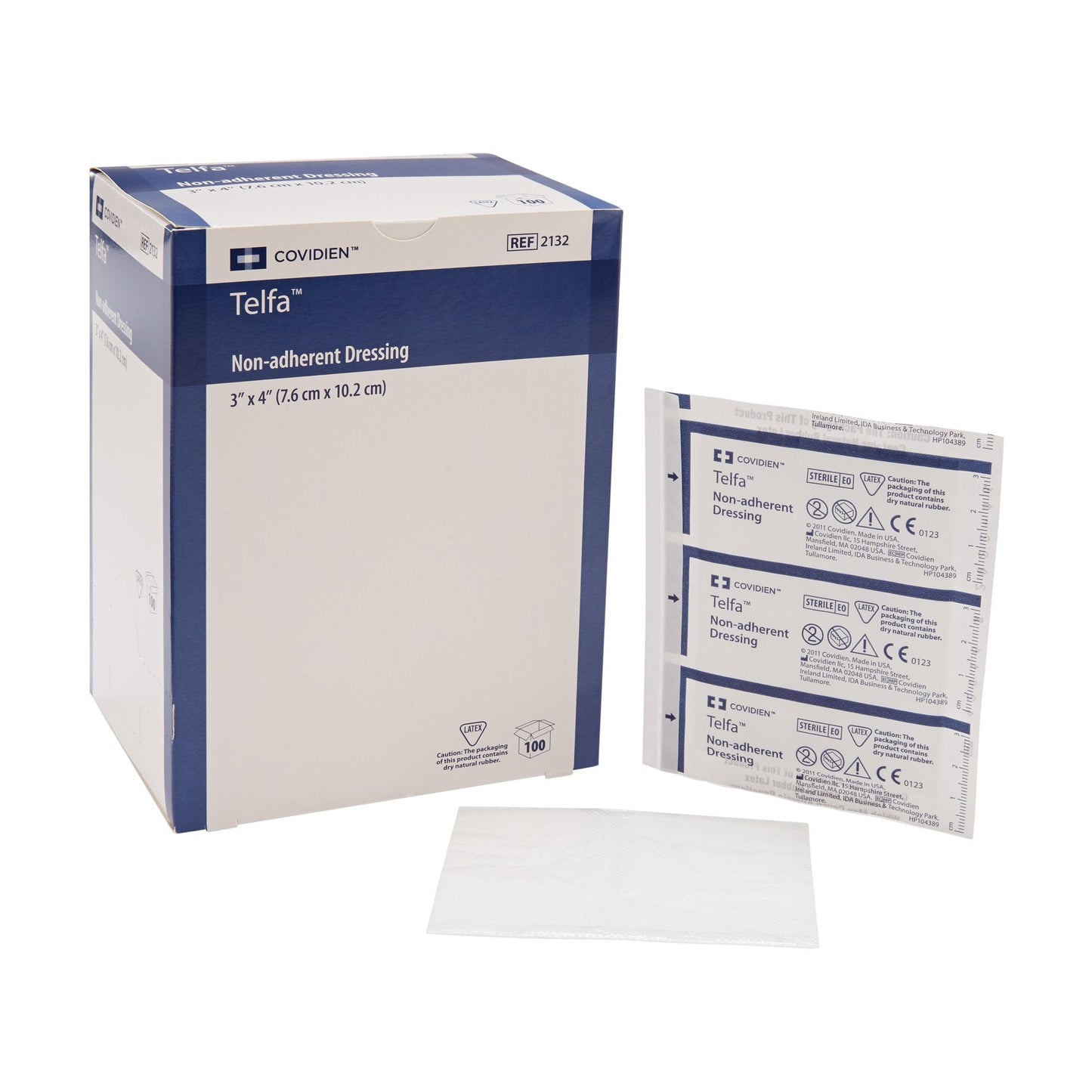 Non-Adherent Dressing Telfa™ Ouchless 3 X 4 Inch Sterile 100 per Pack, Packaging Type-1 pack