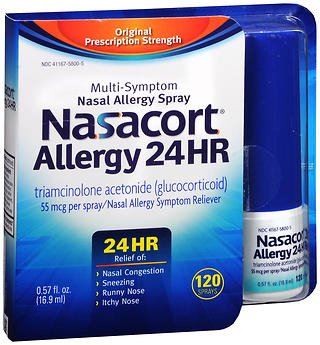 Allergy Relief Nasacort 55 mcg Strength Nasal Spray 0.57 oz., Packaging Type- Each