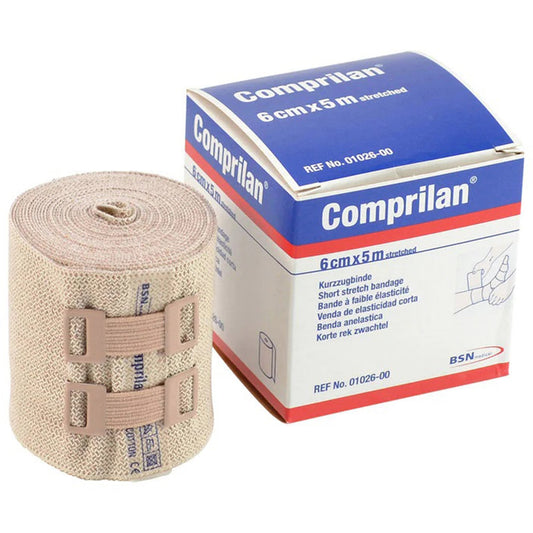 Compression Bandage Comprilan 2-2/5 Inch X 5-1/2 Yard Clip Detached Closure Tan NonSterile Standard Compression, Packaging Type- Each