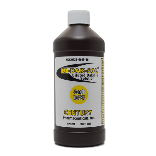 Wound Cleanser Di-Dak-Sol Diluted Dakin's Solution 16 oz. Twist Cap Bottle NonSterile Antimicrobial, Packaging Type- Each
