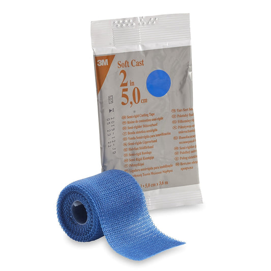 Cast Tape 3M™ Scotchcast™ Soft Cast 2 Inch X 12 Foot Fiberglass Blue, Packaging Type- Each