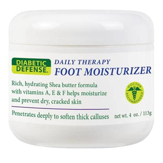 Foot Moisturizer Diabetic Defense Daily Therapy 4 oz. Jar Scented Cream, Packaging Type- Each